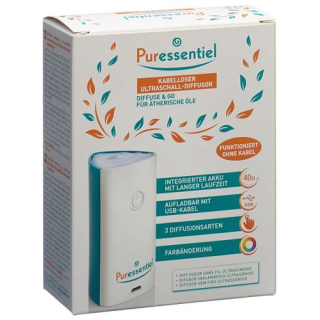 Безжичен ултразвуков дифузер Puressentiel Diffuse & Go за етерични масла