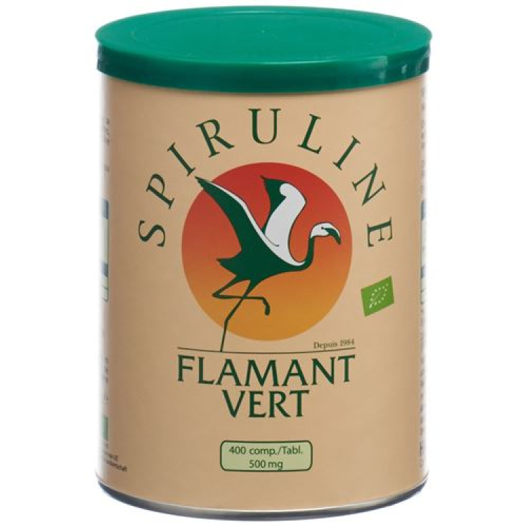 Spirulina Flamant Vert Bio טבליות 500 מ"ג can 400 יח'