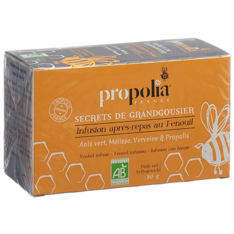 Propolia tea After dinner with fennel. green anise. Melissa. Verbena and propolis Bio Btl 20 pcs