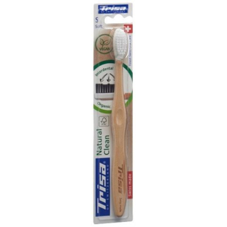 Trisa Clean Natural houten tandenborstel zacht