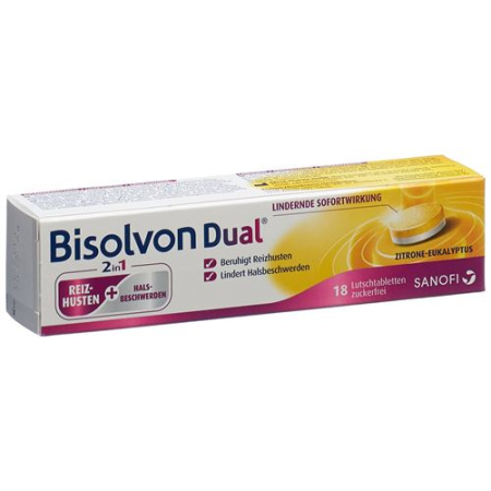 Bisolvon DUAL 2'si 1 arada pastiller 18 adet