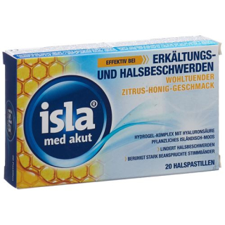 Isla Med acute pastilles citrus honey 20 pcs