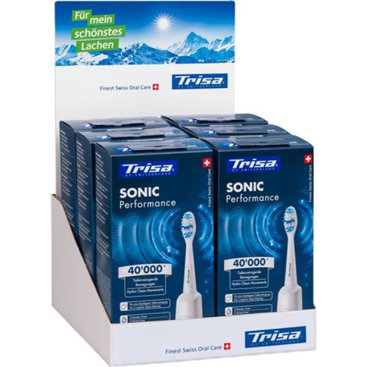 Trisa Sonic Performance sonic toothbrush display 6 pieces