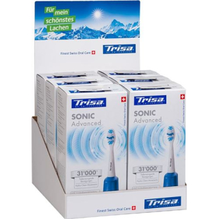 Trisa Sonic Advanced electric toothbrush shelf display 6 pieces