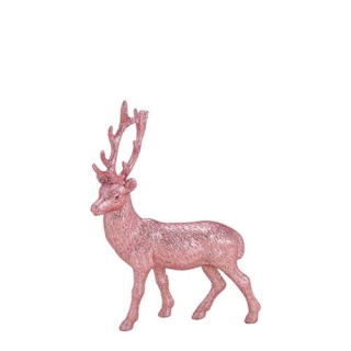 Herboristeria decorative figure 30cm glitter deer pink medium