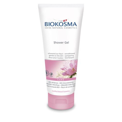 Biokosma duş geli bio-wild rose and bio-elderflower tube 200 ml