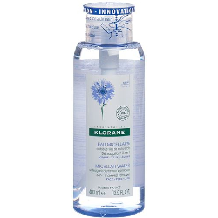 Klorane Bleuet loção micelar rosto e olhos 400ml