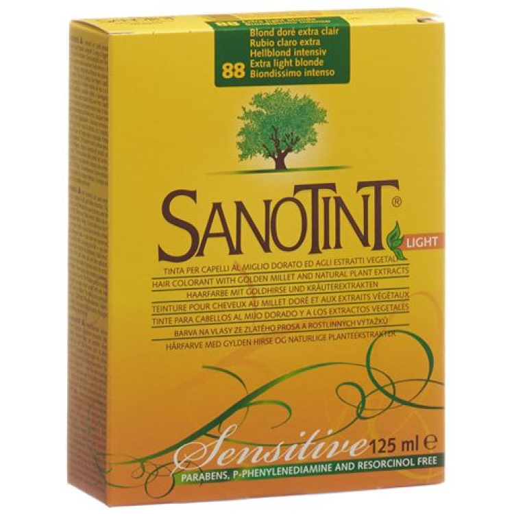 Sanotint Sensitive Light үсний өнгө шаргал эрчимтэй 88