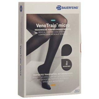 VenoTrain MICRO A-G KKL2 normal S / short closed toe black adhesive tape tufts 1 pair