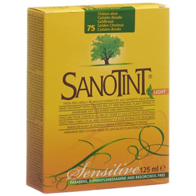 צבע שיער sanotint sensitive light חום זהוב 75