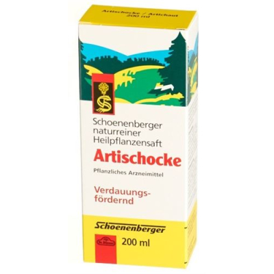 Schoenenberger artichoke medicinal plant juice bottle 200 ml