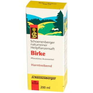 Schoenenberger Birken Medicinal Plant Juice Bottle 200 ml