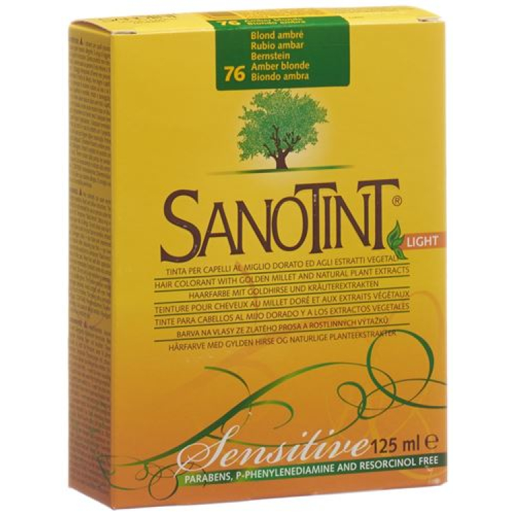 Sanotint Sensitive Light ពណ៌សក់ 76 amber