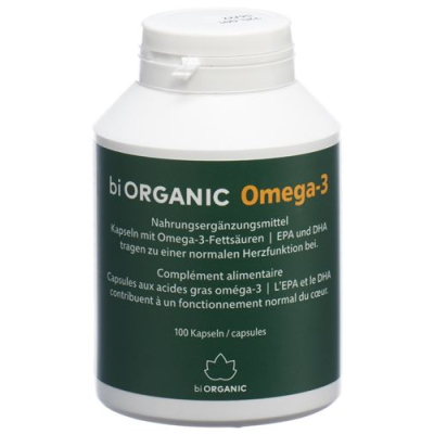 Biorganinės omega-3 prancūziškos/vokiškos 100 kapsulių