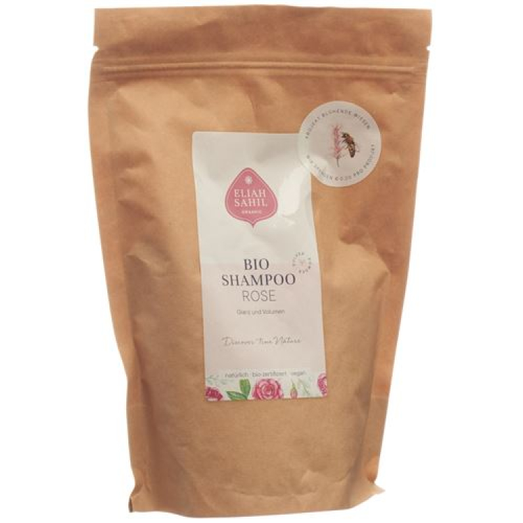 ELIAH SAHIL Shampoing Rose PLV brillance et volume sachet recharge Bataillon 250 g