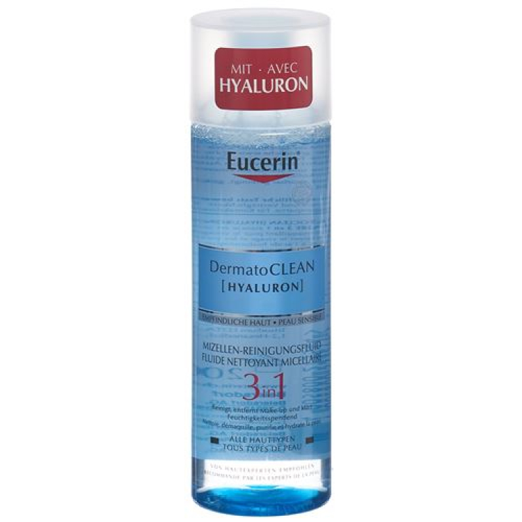 Eucerin Dermatoclean 3in1 נוזל ניקוי Mizellentechnologie Fl 200 מ"ל