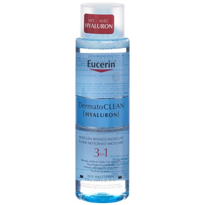 Eucerin dermatoclean נוזל ניקוי 3 ב-1 mizellen technologie big size fl 400 מ"ל