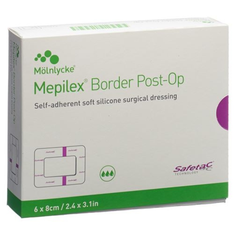 Mepilex Border Post OP 6x8cm 10 vnt