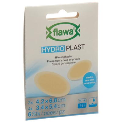 Flawa Hydro Plast Blasenpflaster 2 Grössen 6 Stk