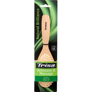 Trisa Natural Brilliance spazzolini in legno con pennello in gomma