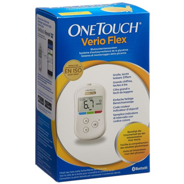 One Touch Verio Flex Blood Glucose Monitoring System Set mmol/L