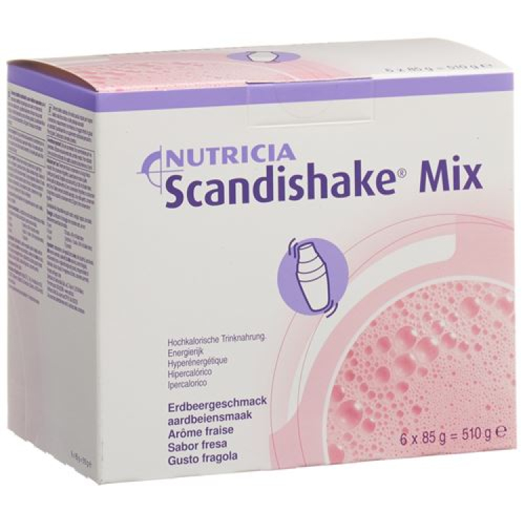 Scandishake Mix PLV მარწყვი 6 x 85 გ