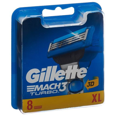 להבי gillette mach3 turbo 3d systems 8 יחידות