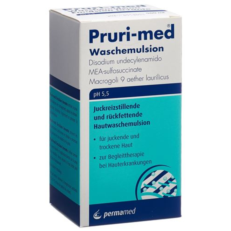 Pruri-med klådstillande och fuktgivande hud Waschemulsion pH 5,5 Disp 500 ml