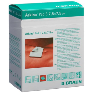 Askina Pad S ճեղքվածքային կոմպրես 7,5սմx7,5սմ ստերիլ պարկ 30 հատ