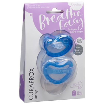 Pacifier Curaprox gr0 biru ganda 2 pcs