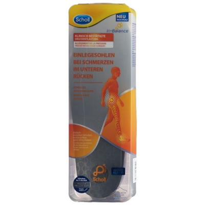 Scholl in-balance insoles 42.5-45 lower back 2 pcs