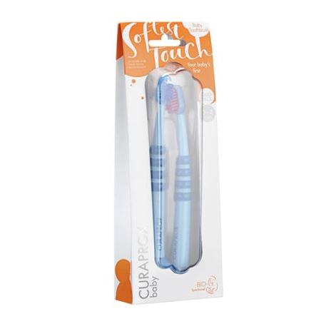 Curaprox baby toothbrush blue double pack 2 pcs
