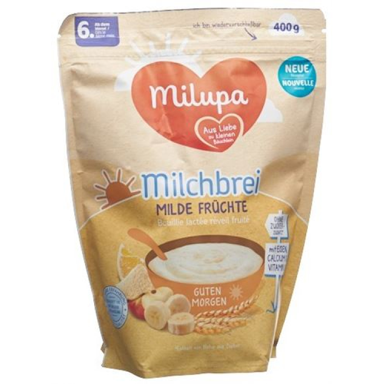 Milupa Huomenta Miedot Hedelmät 6m + 400g