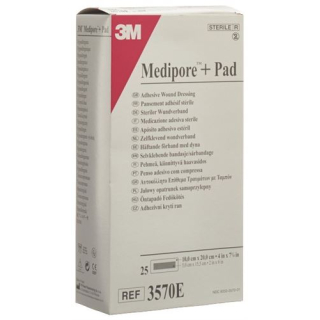 Marca 3M Medipore™ + Almofada 10x20cm Almofada para feridas 5x15,5cm 25 unid.