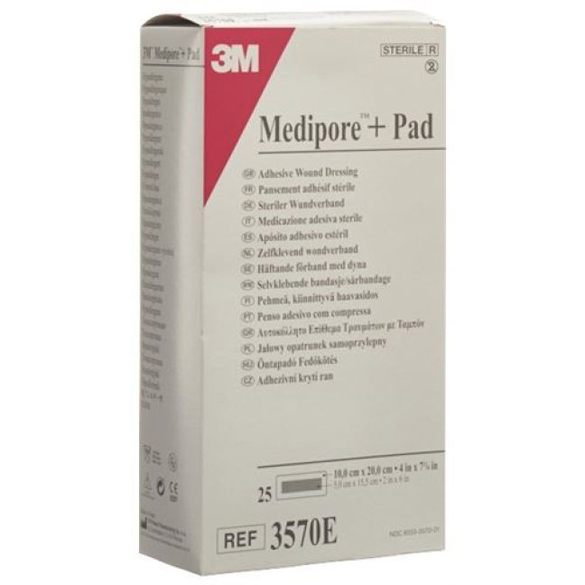 Blagovna znamka 3M Medipore ™ + Pad 10x20cm rana blazinica 5x15.5cm 25 kosov