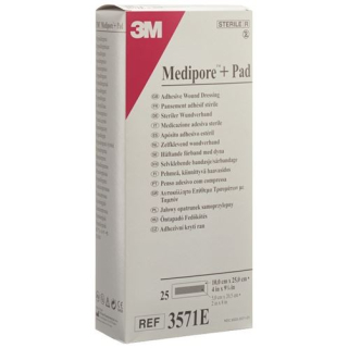 3M Medipore+Pad 10x25cm wound pad 5x20.5cm 25 pcs