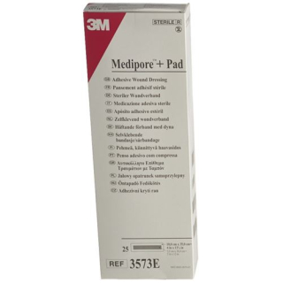 3M Medipore+Pad 10x35cm ჭრილობის საფენი 5x30cm 25 ც.