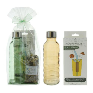 Herboristeria Gift Ice Tea with bottle and drinking straws