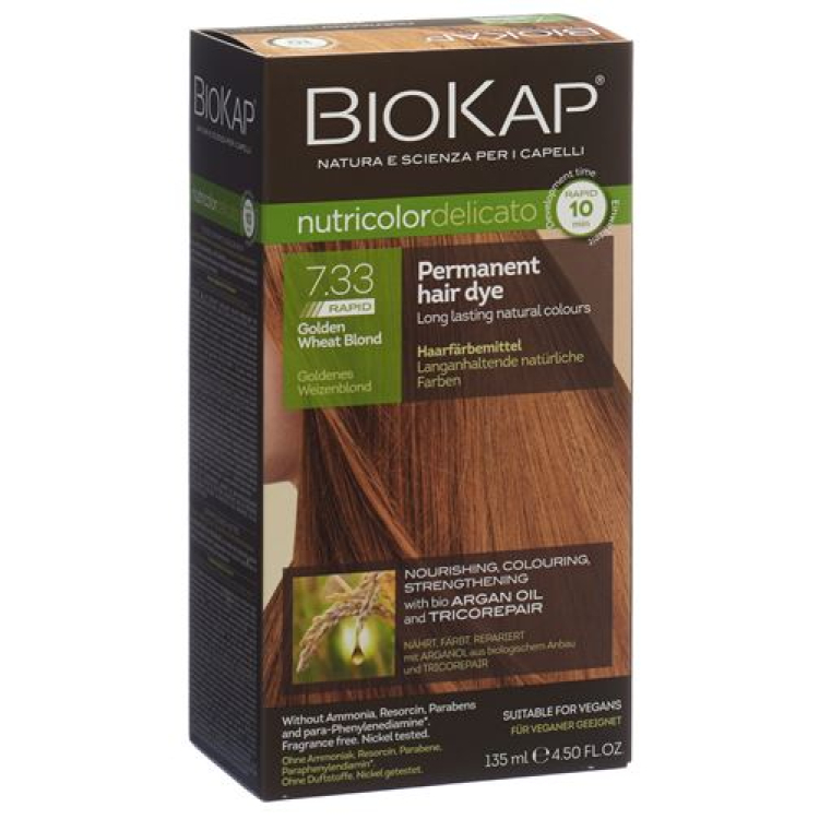 BIOKAP Nutricolor Delicato Rapid Golden Wheat Blond 135 ml