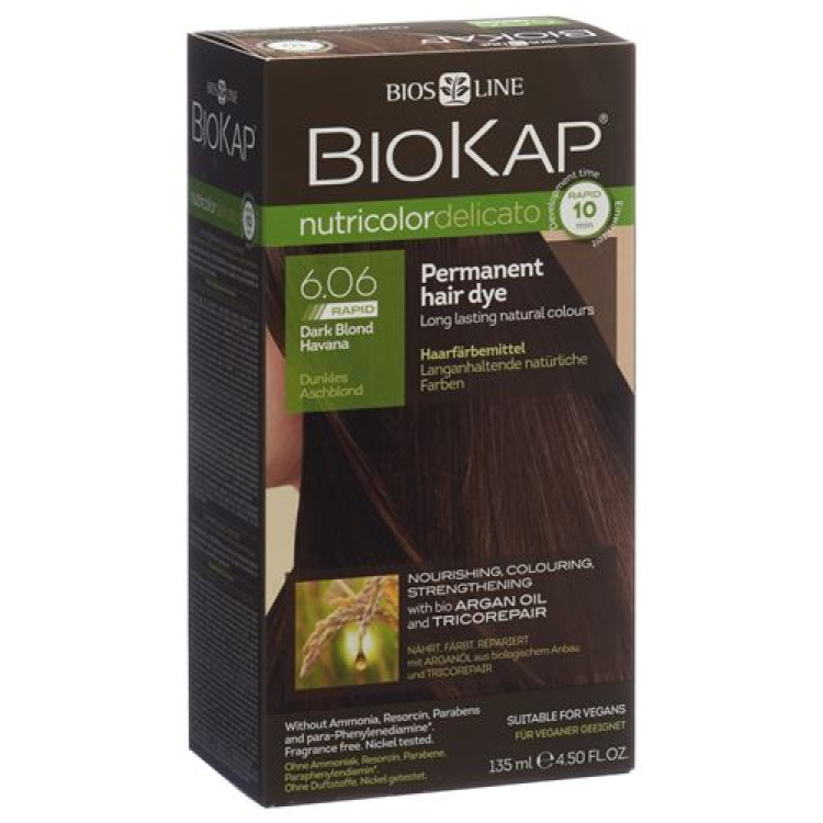 BIOKAP Nutricolor Delicato Rapid Dark Ash Blonde 135 ml