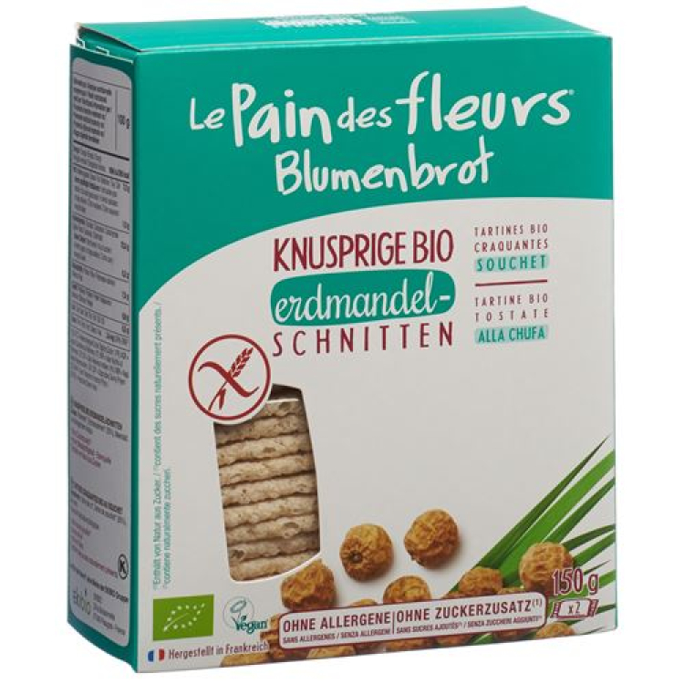 Blumenbrot Crispy slices of tiger nuts 150 g