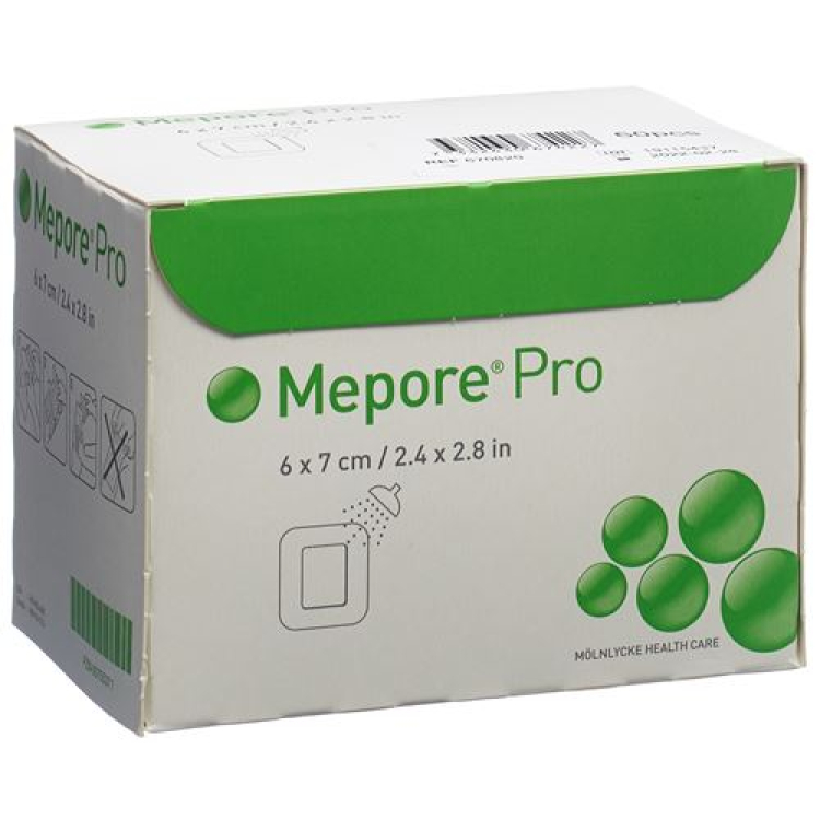 Mepore pro Wundverband 7x6cm Wundkissen 4x3cm steril 60 Stk