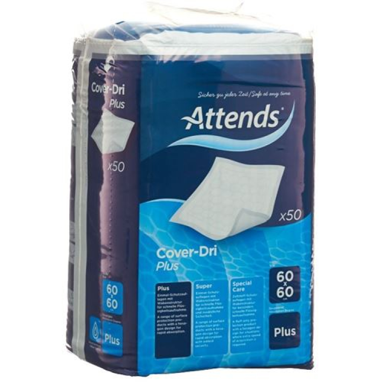 Attends Cover Dri Unterlagen Plus 60x60cm Btl 50 Stk