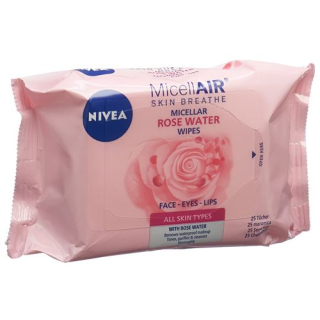 Nivea Cleaning wipes Rose water 25 pieces