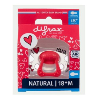 Difrax Soother Natural 18+M I LOVE Silicone