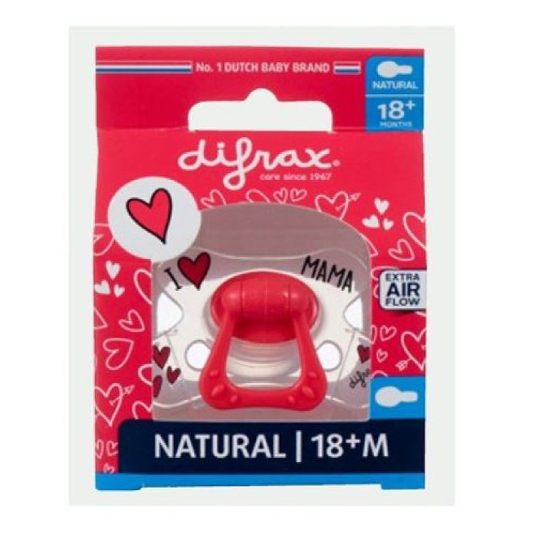 Difrax Nuggi Natural 18 + M I LOVE silicone