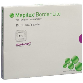 Mepilex Border Lite silicone foam dressing 15x15cm 5 pcs