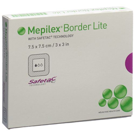 Mepilex Border Lite Silicone Foam Dressing 7.5x7.5cm 5 pcs