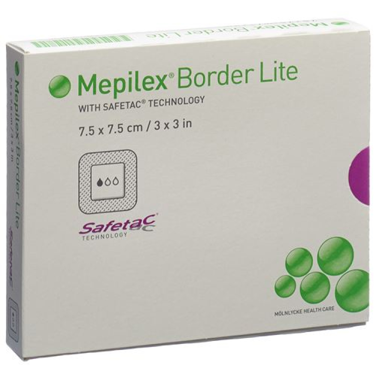 Mepilex Border Lite Silicone Foam Dressing 7.5x7.5cm 5 pcs