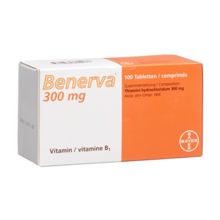 Buy Benerva 300mg Tablets - Vitamin B1 Supplement